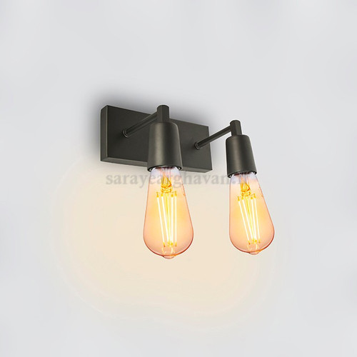 دیوارکوب(چراغ دیواری) مدرن فلزی 2 شعله ، با طراحی لوکس و کاربردی D178