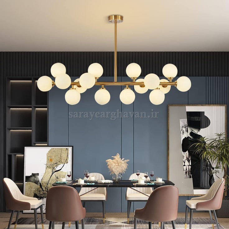 لوستر کانتری مدرن 16 شعله (با ارسال حباب) K112