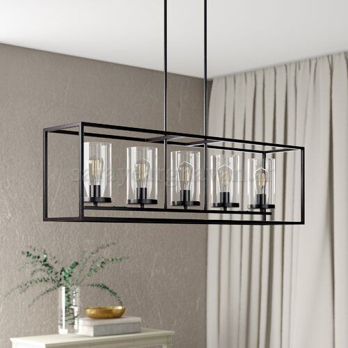 لوستر کانتری مدرن 5 شعله (بدون گلس) K101