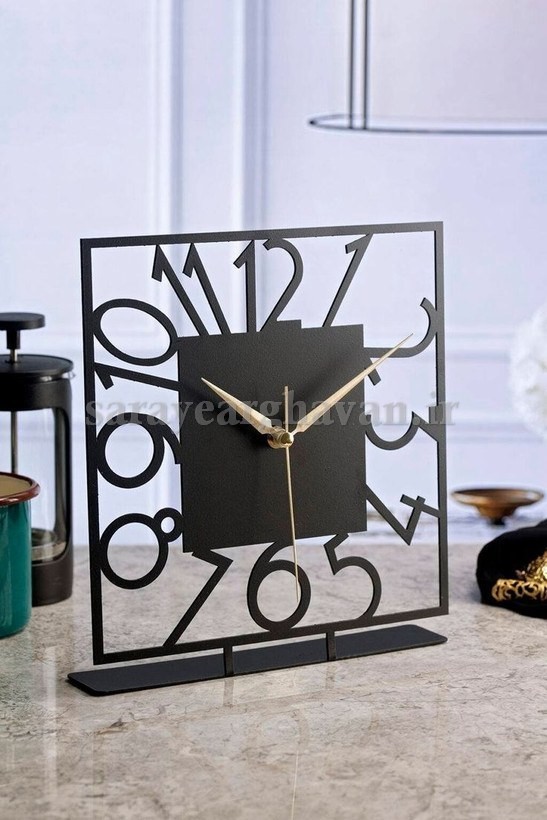 ساعت رومیزی مدرن فلزی کد H291