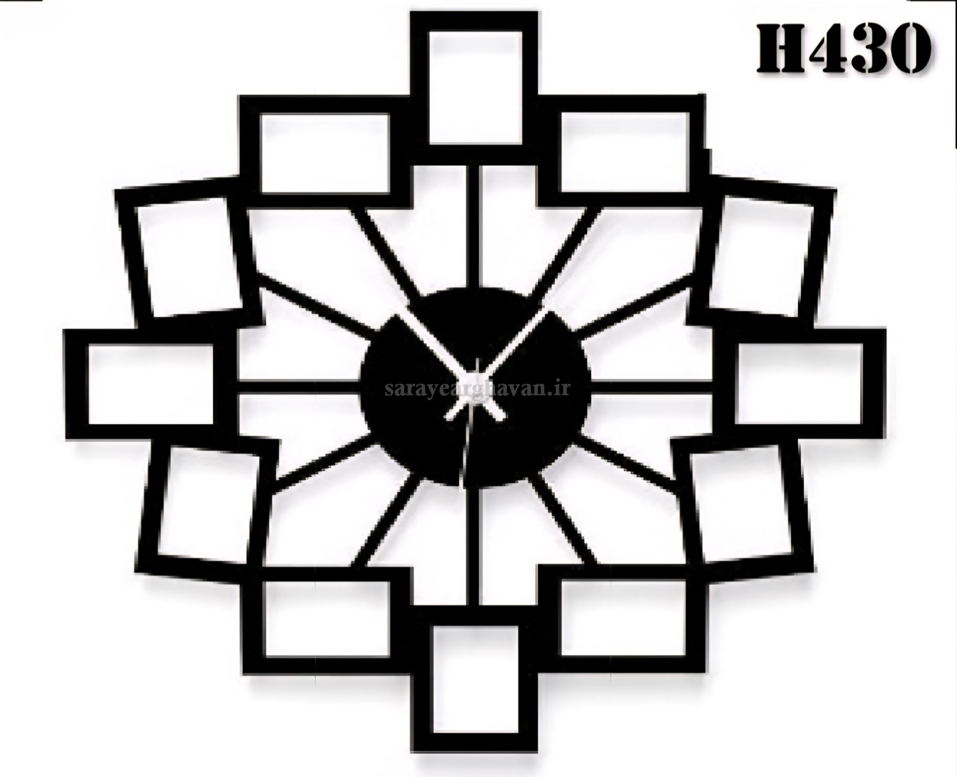 ساعت دیواری مدرن فلزی کد H430