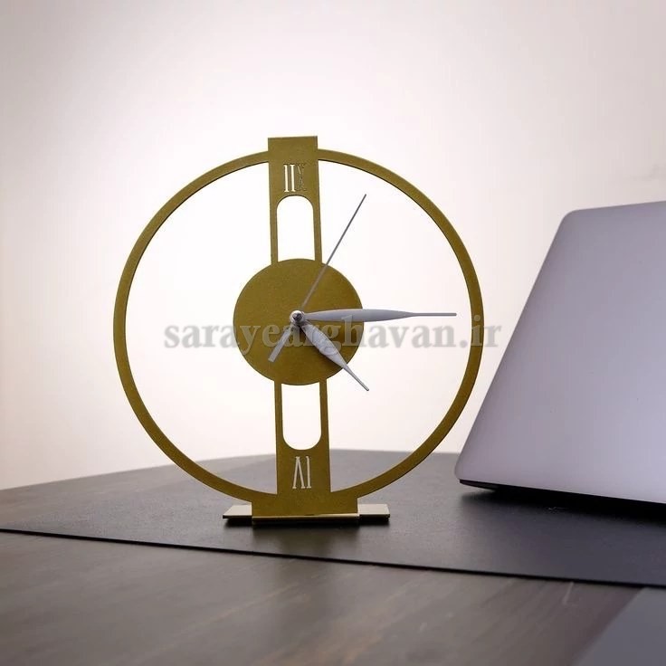 ساعت رومیزی مدرن فلزی  کد H478