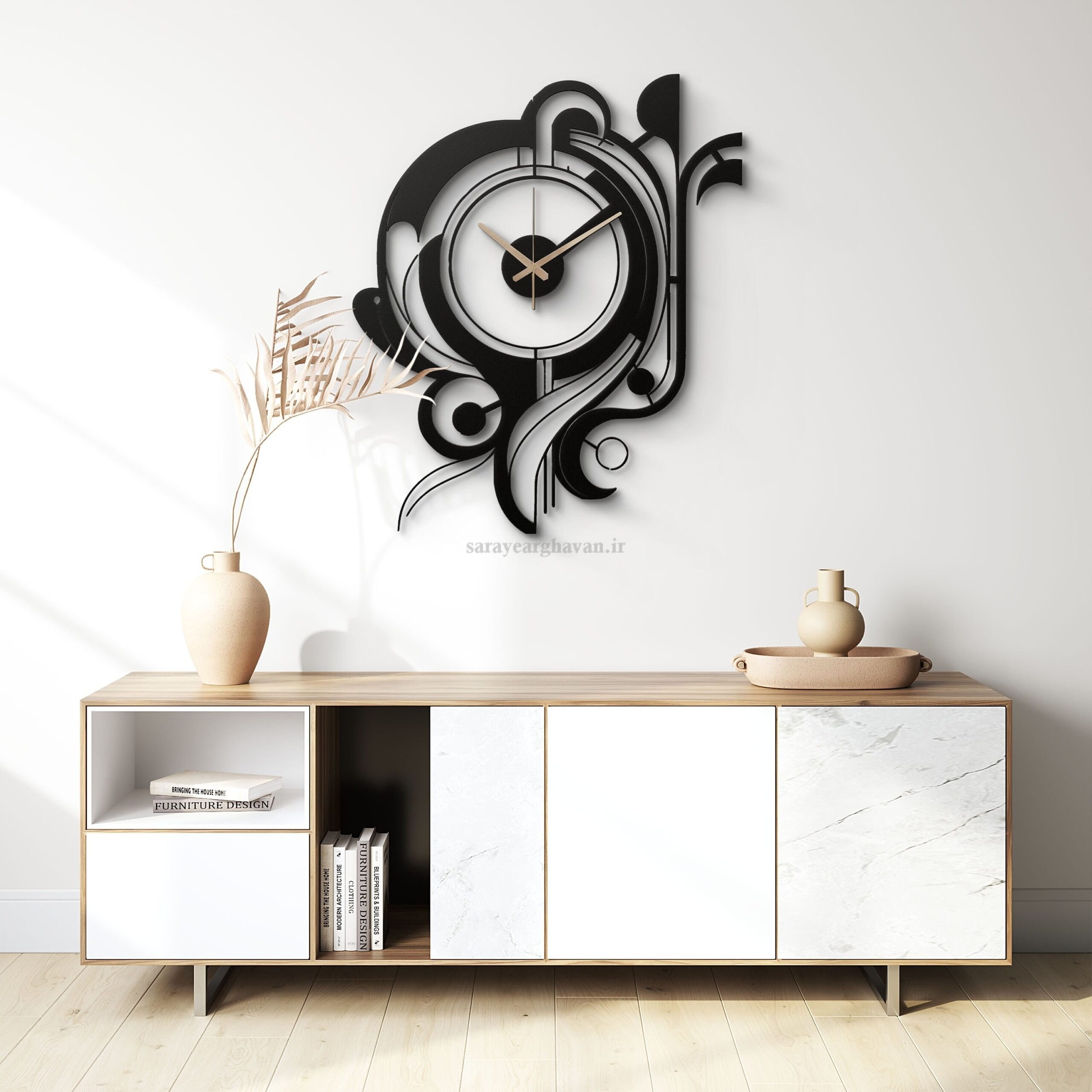 ساعت دیواری مدرن فلزی کد H565