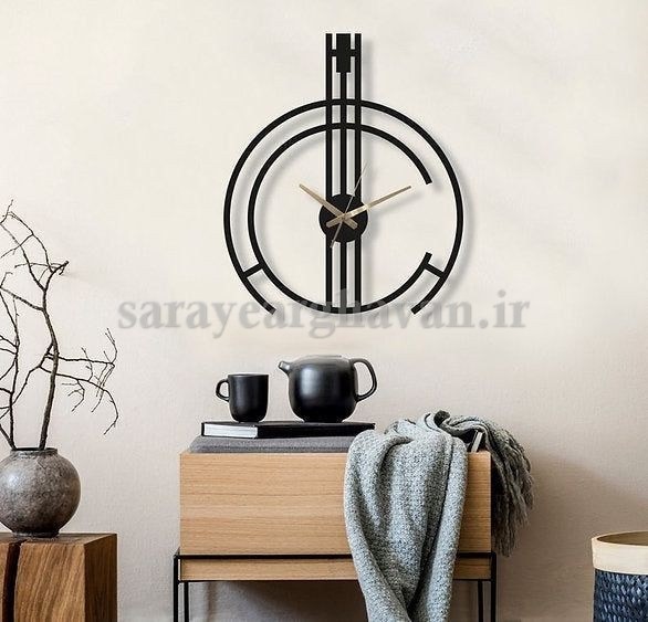 ساعت دیواری فلزی مدرن، کد H119