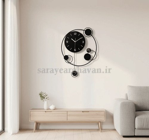 ساعت دیواری مدرن فلزی کد H332