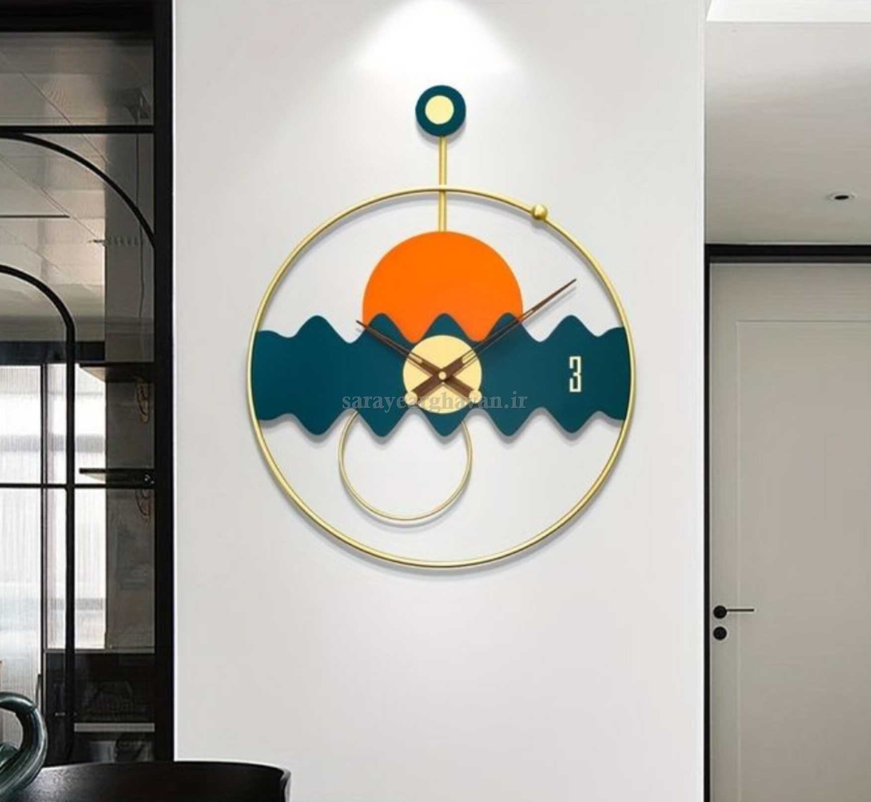 ساعت دیواری مدرن فلزی کد H513