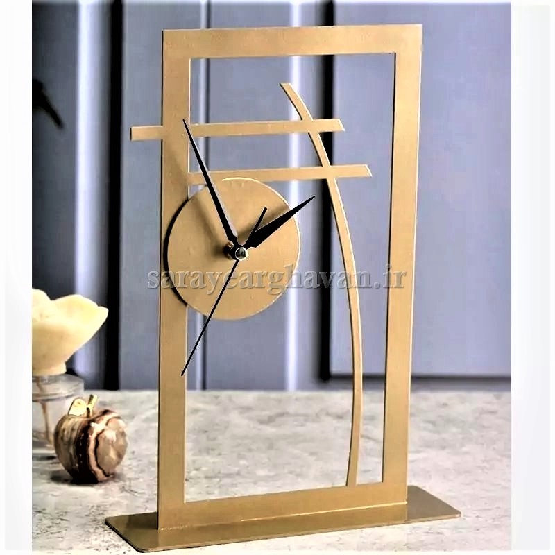ساعت رومیزی مدرن فلزی کد H473