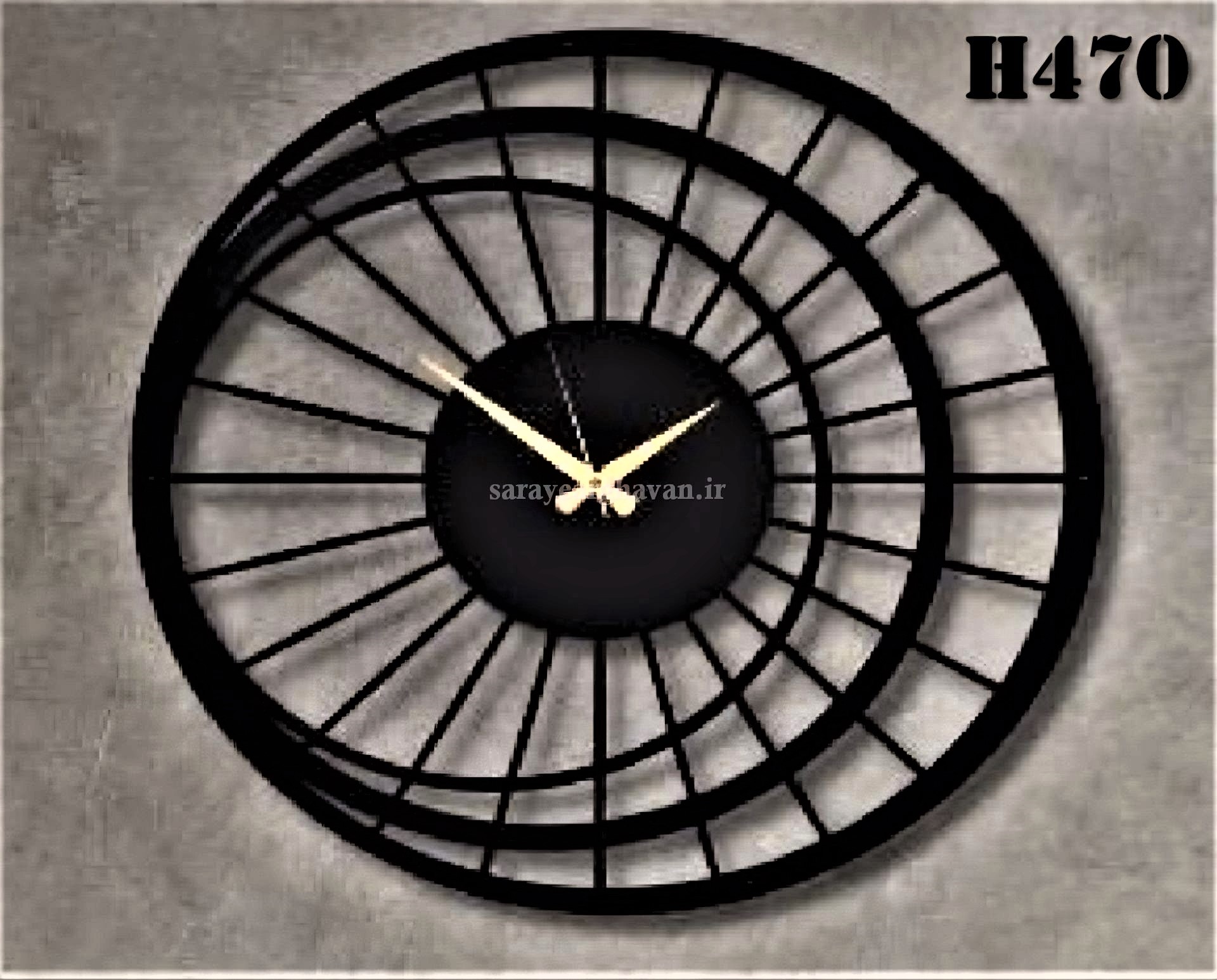 ساعت دیواری مدرن فلزی کد H470
