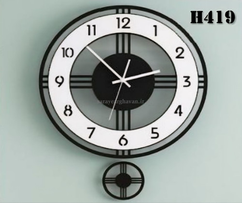 ساعت دیواری مدرن فلزی کد H419