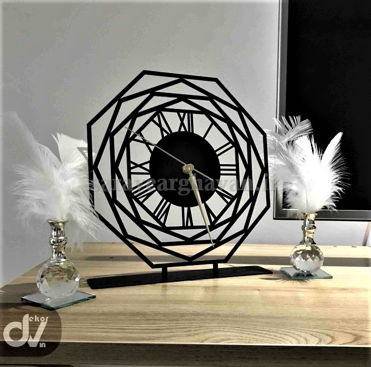 ساعت رومیزی مدرن فلزی کد H323