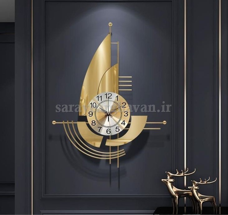 ساعت دیواری مدرن فلزی کد H201