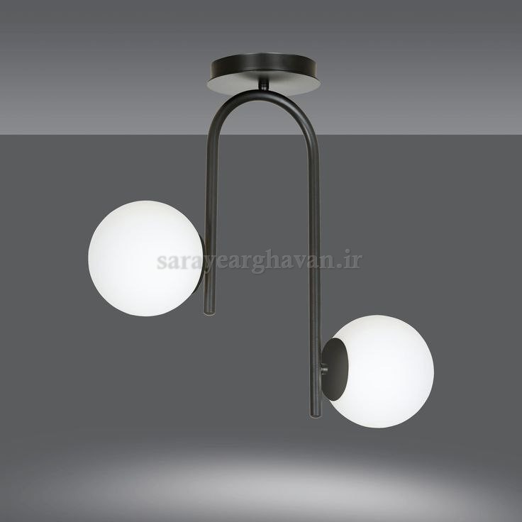 لوستر آویز مولکولی مدرن فلزی 2 شعله با طراحی خاص(ارسال با حباب)  کد A227