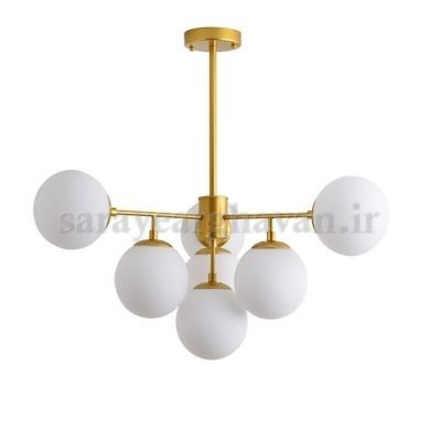 لوستر آویز مولکولی مدرن فلزی 7 شعله با طراحی لوکس(ارسال با حباب) A290