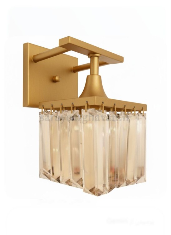 دیوارکوب(چراغ دیواری) کریستالی مدرن فلزی طراحی شیک  C115