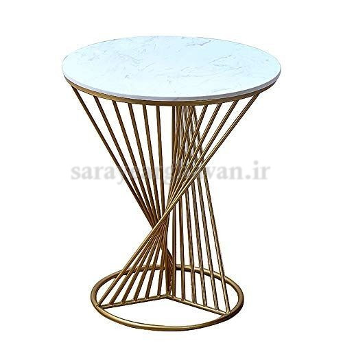 میز خاطره مدرن فلزی (رویهMDF،وکیوم طرح سنگ یاشیشه) M144
