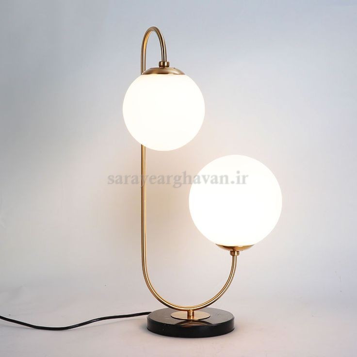 آباژور رومیزی مدرن فلزی 2شعله(ارسال با حباب) R132