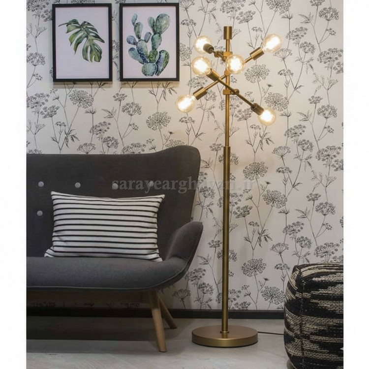 آباژور ایستاده مدرن فلزی 7 شعله R136