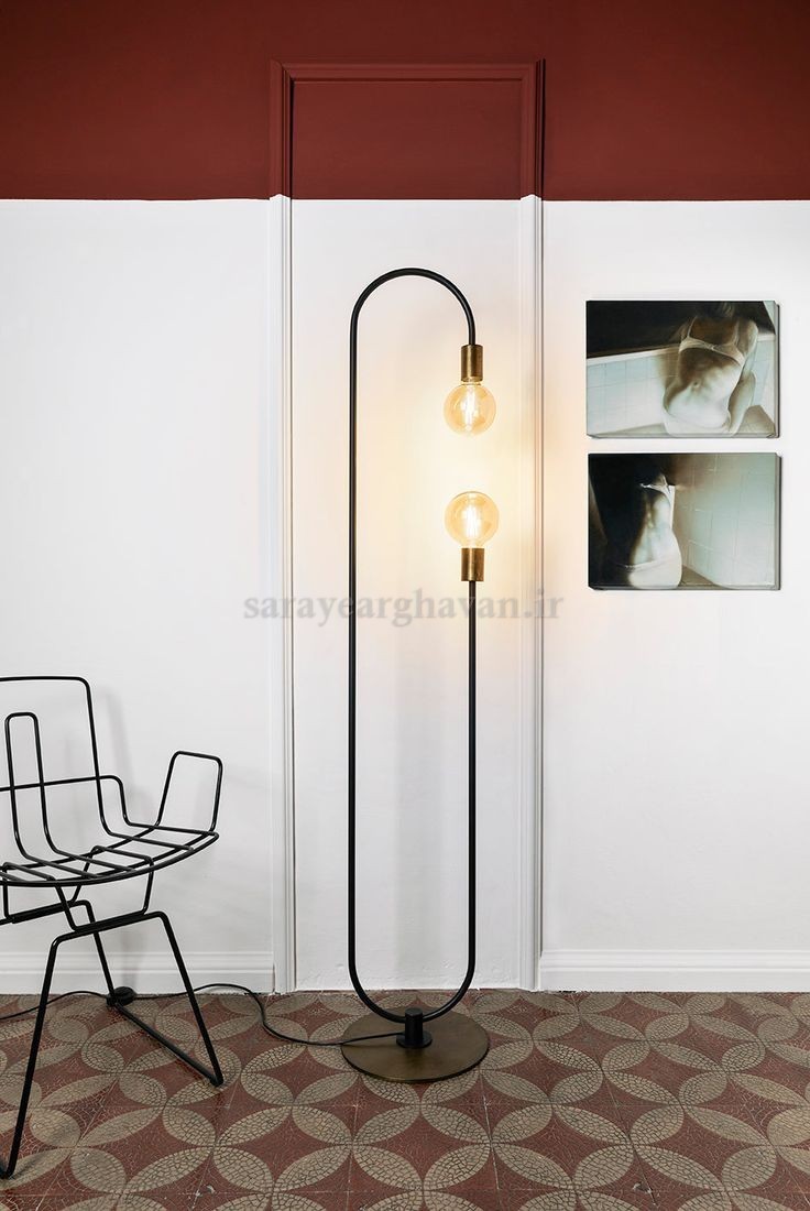 آباژور ایستاده مدرن فلزی2 شعله R160