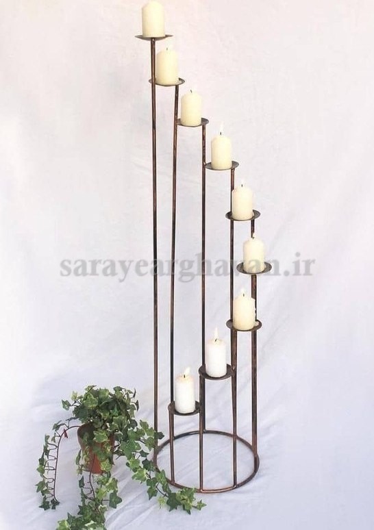 جاشمعی ایستاده مدرن فلزی، لوکس و کاربردی N102