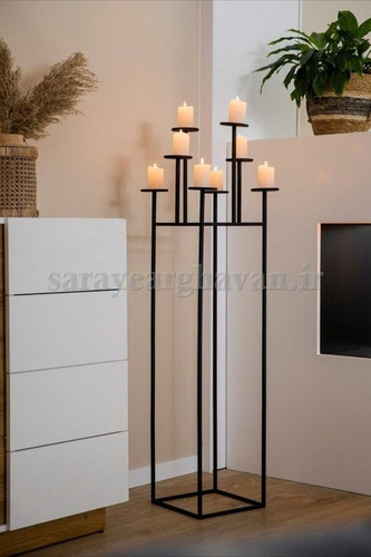 جاشمعی ایستاده مدرن فلزی، لوکس و کاربردی N129