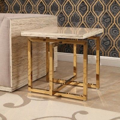 میز عسلی و جلو مبلی مدرن فلزی  (رویهMDF) کد M151 | طراحی خاص و زیبا