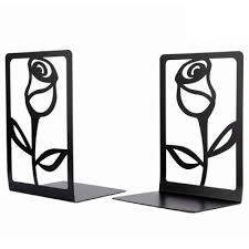 نگهدارنده کتاب فلزی مدرن، کد L102 | طرح " گل " دو تکه | BOOKEND-مینیمال_ لیزری