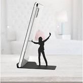 هولدر نگهدارنده موبایل و تبلت رومیزی فلزی کد L110 | طرح یوگا- پک دو عددی | مینیمال_ لیزری